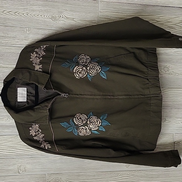 PacSun Other - PACSUN Western Floral Embroidered Gas Jacket Mens Size Large